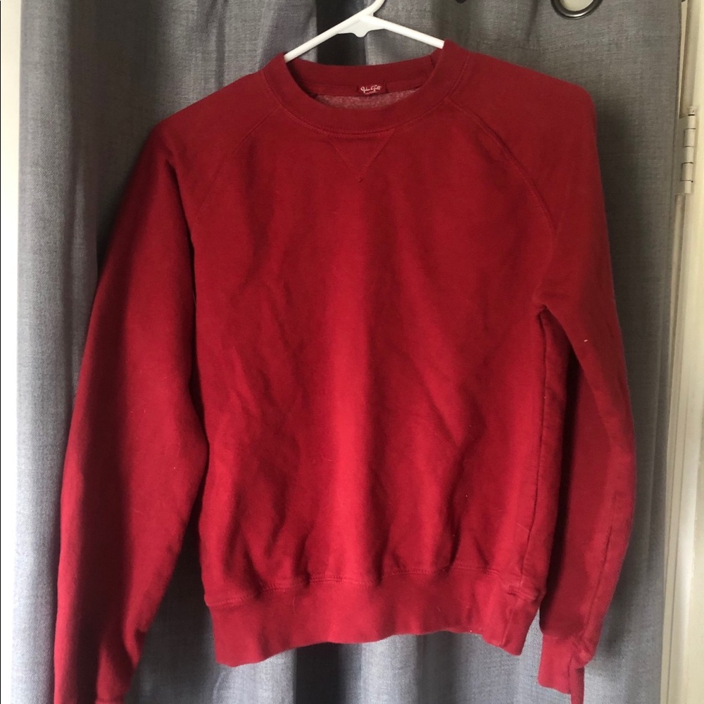 red crew neck